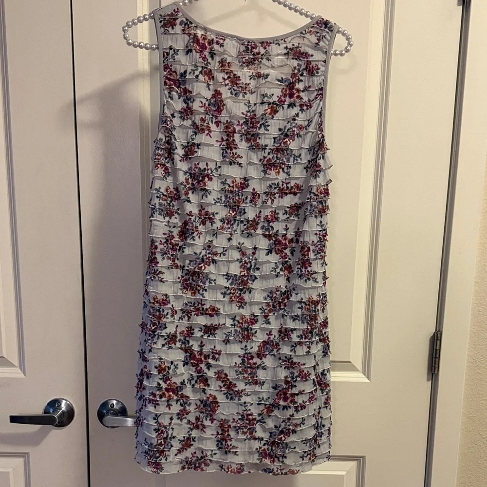 EUC Free People Floral Ruffle Mini Dress Size Large